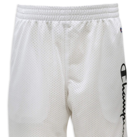 Boys Champion Vertical Script Shorts in White and Black, Sz. M - Picture 3 of 7